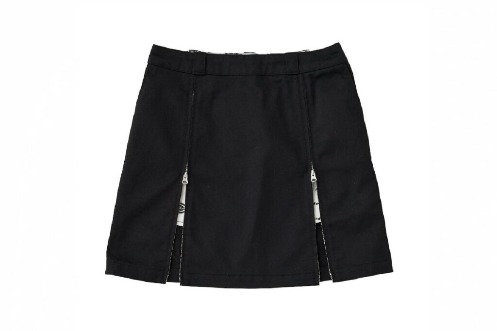 Zip front skirt